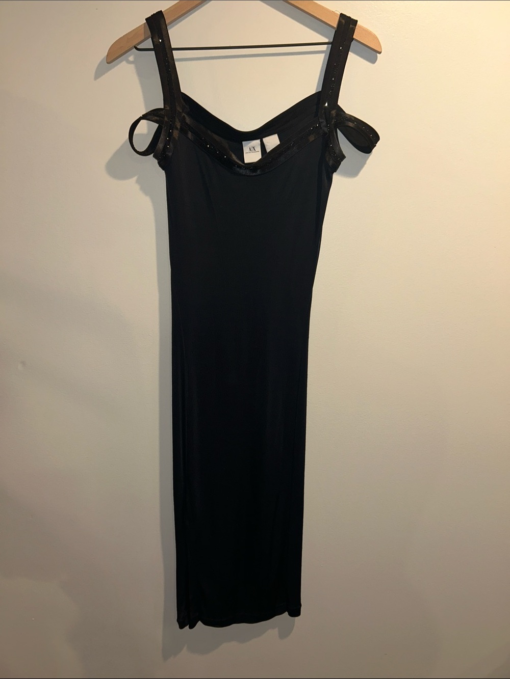 Armani Exchange Black off the Shoulder Strap Midi Dress - Picture 5 of 6